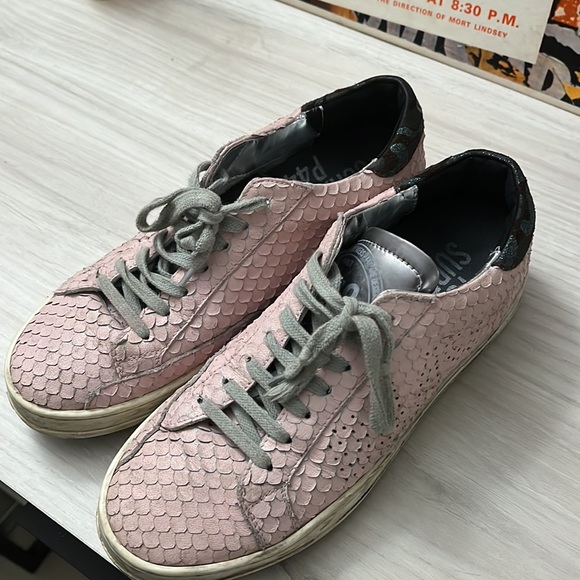 Pink crocodile p448 sneakers - Picture 2 of 3